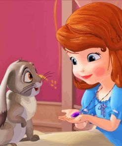 Sofia The First With Rabbit Diamond Painting