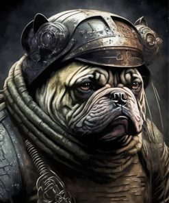 Soldier Bulldog Diamond Painting