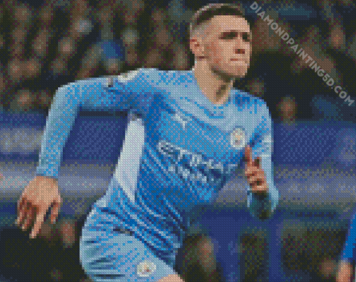 The Footballer Phil Foden Diamond Painting