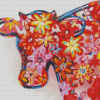 Abstract Floral Cow Diamond Painting