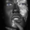 African Silver And Black Girl Diamond Painting