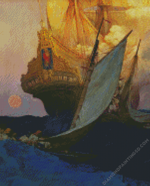An Attack on a Galleon Diamond Painting
