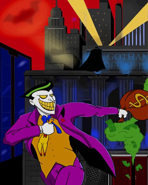 Animated Joker Running Diamond Painting
