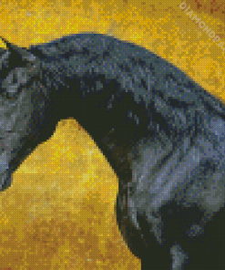 Black Lusitano Horse Diamond Painting