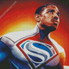 Black Superman Hero Diamond Painting