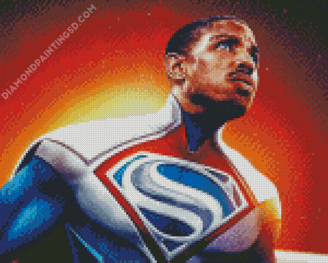 Black Superman Hero Diamond Painting
