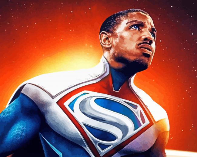 Black Superman Hero Diamond Painting