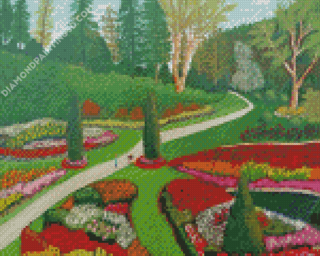 Butchart Gardens Landscape Diamond Painting