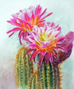 Cactus And Flowers Art Diamond Painting
