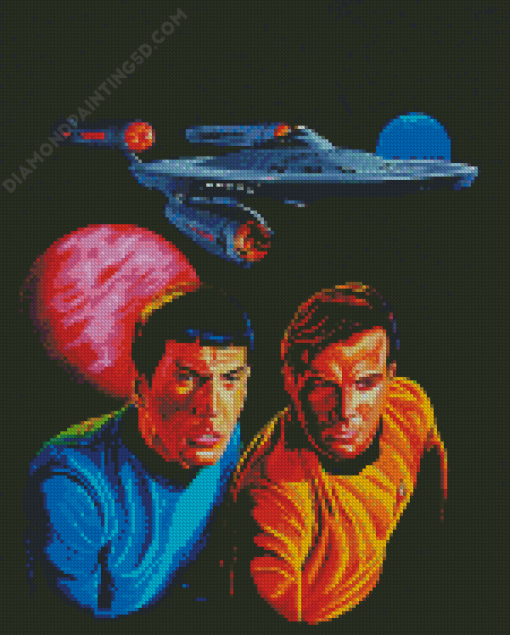 Captain Kirk Spock Art Diamond Painting