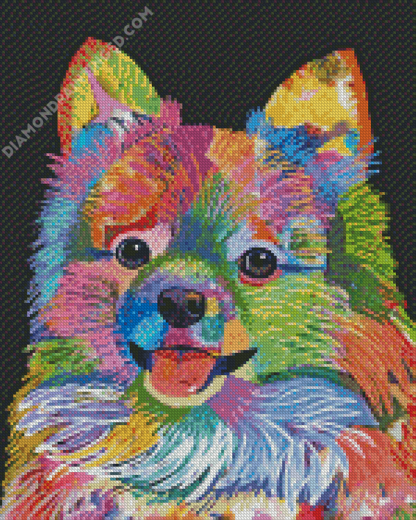 Colorful Pomeranian Art Diamond Painting