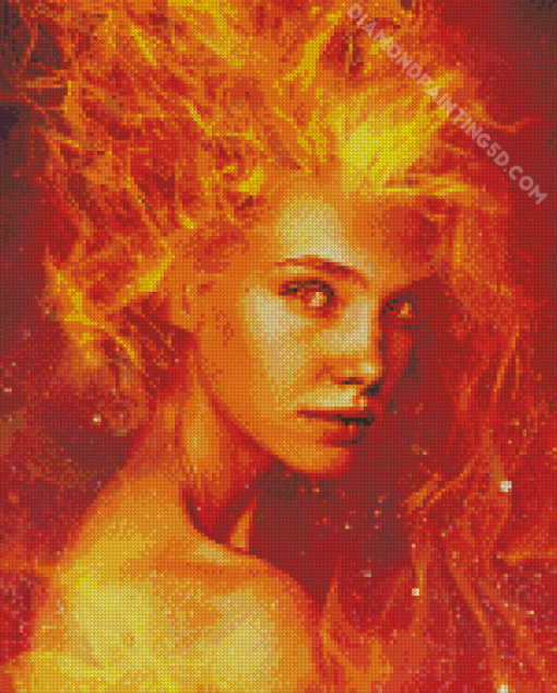 Fire Woman Diamond Painting