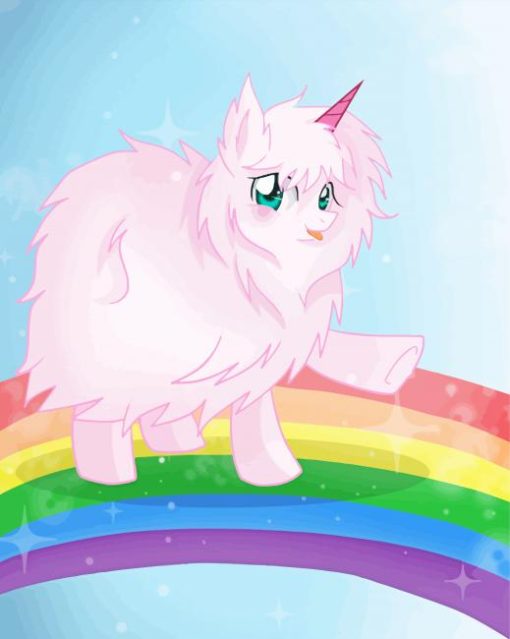 Fluffy Unicorn Diamond Painting