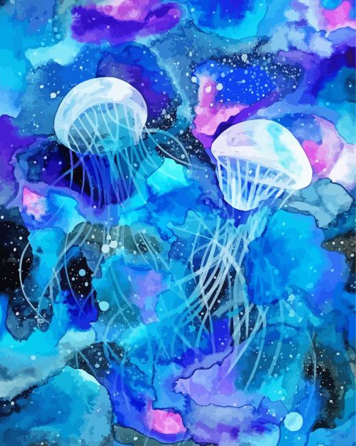 Galaxy Jellyfish Diamond Painting