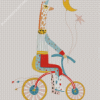 Giraffe On Bicycle Diamond Painting