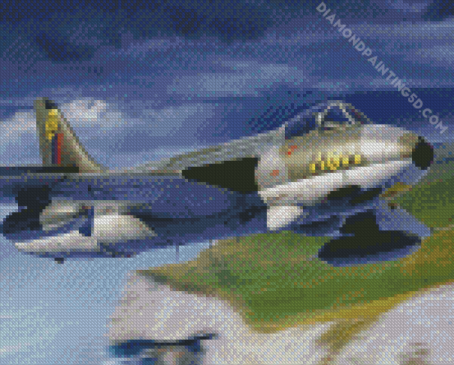 Hawker Hunter Art Diamond Painting