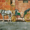 Horse And Carriage Art Diamond Painting