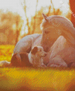 Horse And Dog Diamond Painting