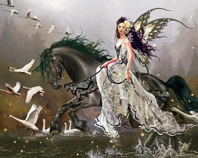 Horse And Fairy Diamond Painting