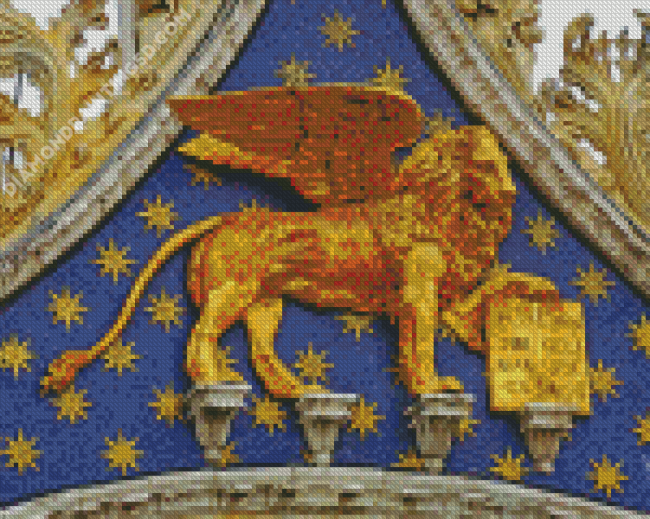 Lion Of Saint Mark Sculpture Diamond Painting