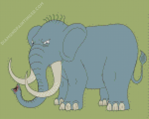Mad Elephant Cartoon Diamond Painting
