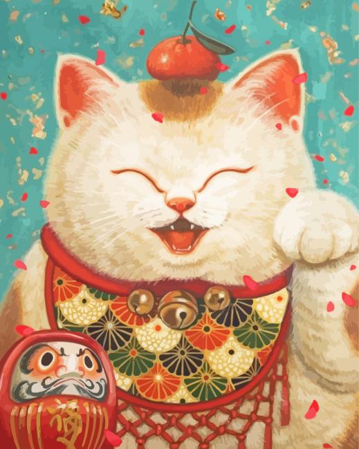 Maneki Neko The Lucky Cat Diamond Painting