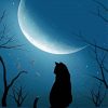 Moonlight Cat Silhouette Diamond Painting