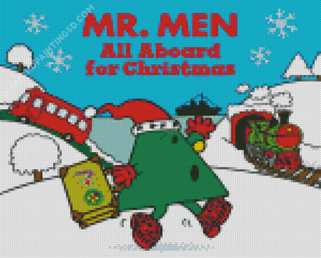 Mr Men All Aboard For Christmas Diamond Painting