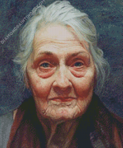 Old Lady Face Diamond Painting
