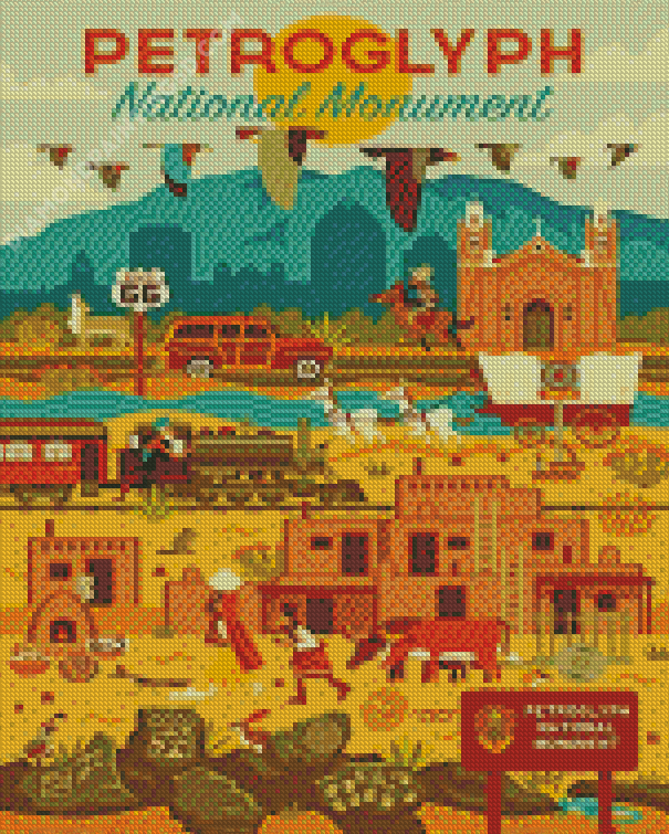 Petroglyph National Monument Poster Diamond Painting