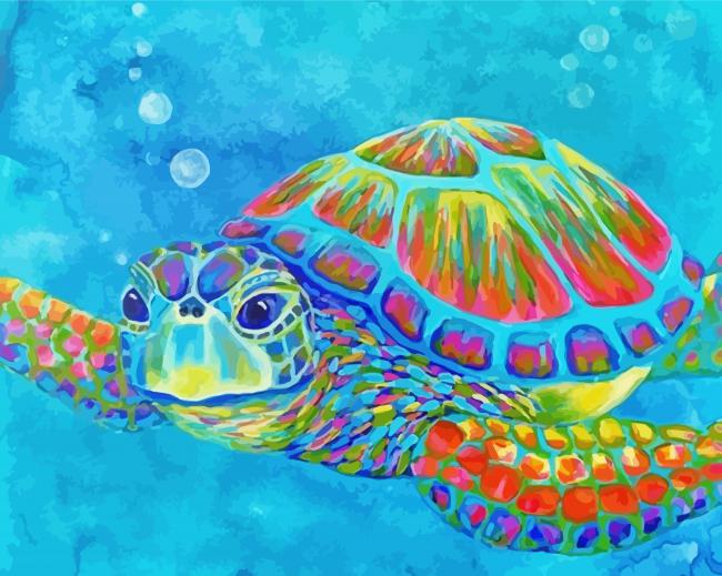 Pop Art Turtle Diamond Painting