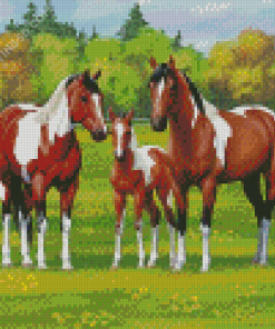Ranch And Horses Diamond Painting