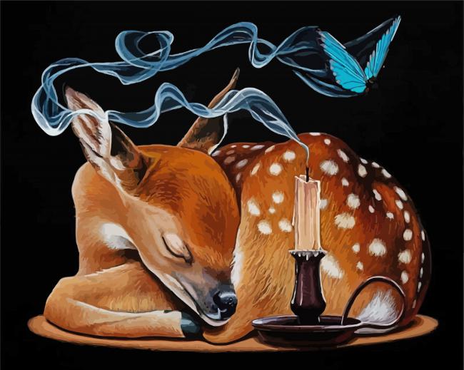 Resting Deer Diamond Painting