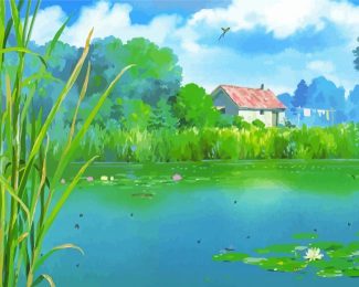 Studio Ghibli Landscape Diamond Painting