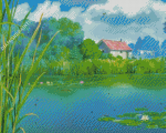 Studio Ghibli Landscape Diamond Painting
