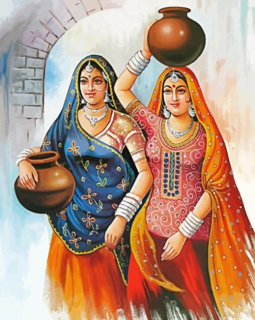 Two Ladies Indians Diamond Painting