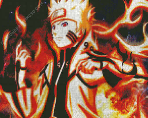 Uzumaki Naruto Nine Tails Diamond Painting