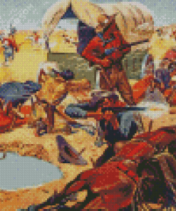 Western Cowboys And Indians Diamond Painting