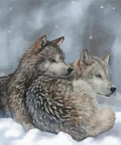 Winter Wolves Diamond Painting