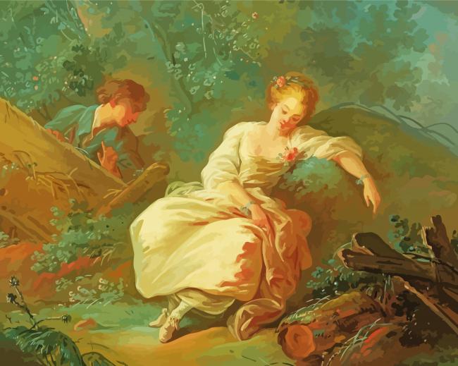 Young Couple In The Countryside Diamond Painting