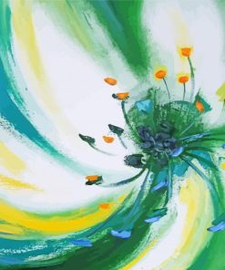 Abstract Green Flower Diamond Painting