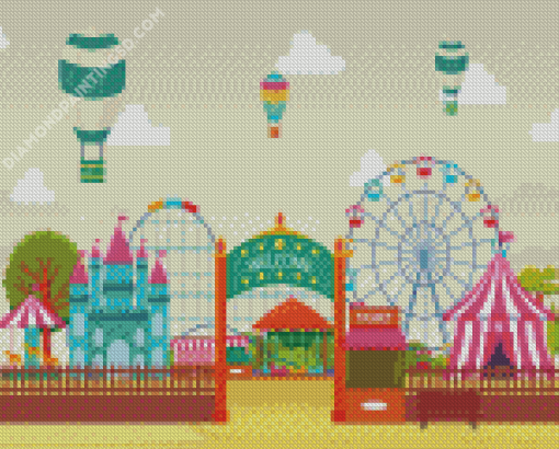 Amusement Park Circus Fair Diamond Painting