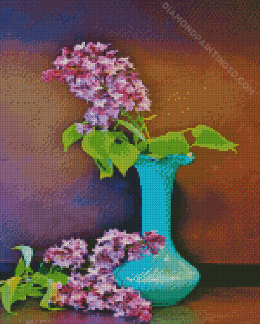 Blue Lilac Vase Diamond Painting