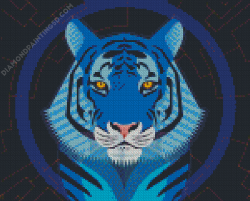 Blue Tiger Diamond Painting