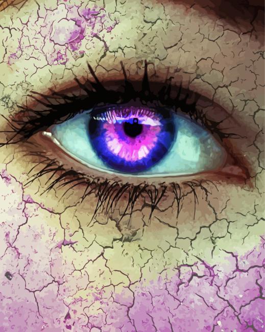 Close Up Purple Eyes Diamond Painting