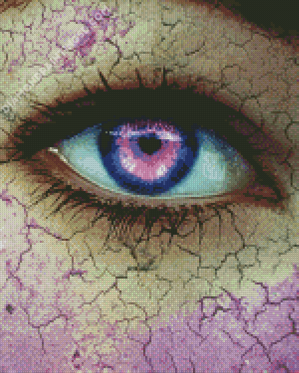Close Up Purple Eyes Diamond Painting