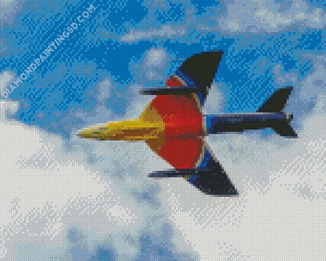 Colorful Hawker Hunter Diamond Painting