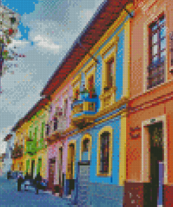 Colorful Buildings Vintage Town Diamond Painting