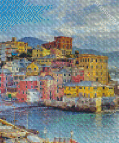 Colorful Houses Genoa Diamond Painting