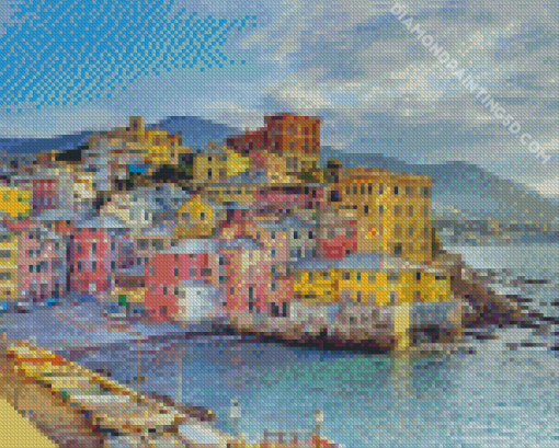 Colorful Houses Genoa Diamond Painting